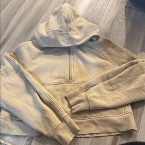 lululemon scuba cropped hoodie- Tan Jacket